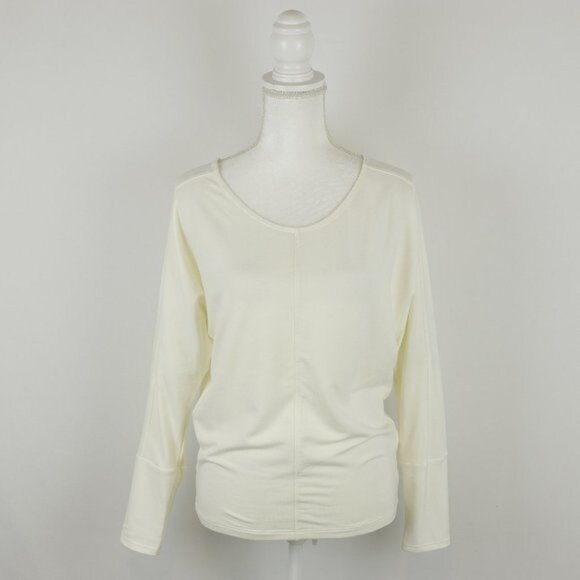 Roadrunner Sports Women's Small Cream Scoop Neck Dolman Sleeve Knit Blouse - Picture 1 of 8